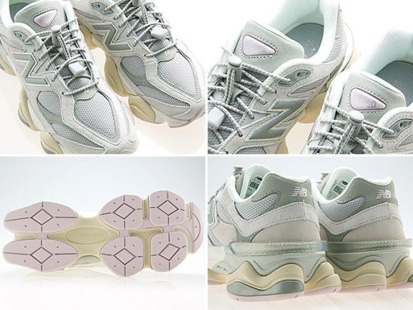 新品/NEW BALANCE/ニューバランス/U9060GM/ユニセックス/GRAY/BEIGE/グレー/ベージュ/【90/60】/スエード/メッシュ/レザー/ワイズD/26.0cm_画像3