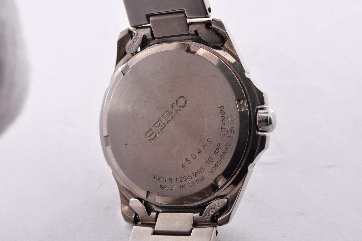 ◆◇SEIKO セイコー スピリット V145-0AX0 ソーラー チタン デイト メンズ 腕時計◇◆_画像7
