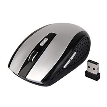 【vaps_3】マウス ワイヤレスマウス 《シルバー》 USB 光学式 6ボタン マウス 無線 2.4G 送込_画像1