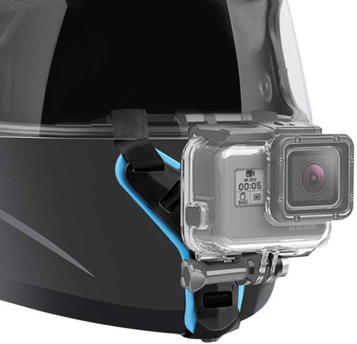 【vaps_2】ヘルメットマウント ストラップ 顎マウント GoPro用 アクションカメラ用 マウントホルダー バイク 撮影 カメラ固定 送込_画像1