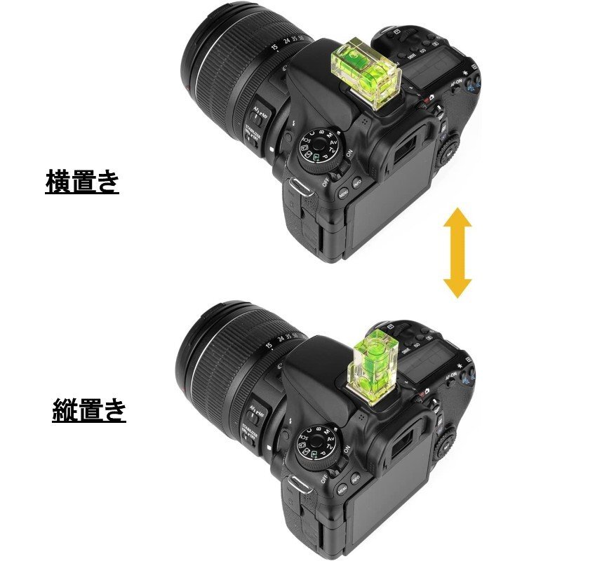 【vaps_4】2way 水準器 ホットシューカバー レベラー 水平器 デジタル一眼レフ カメラ用 送込_画像2