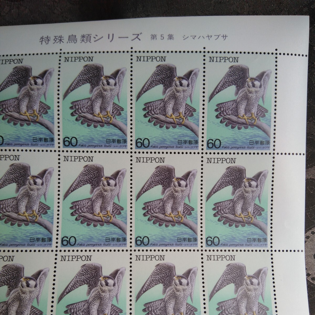 記念切手特殊鳥類シリーズ1ー5額面12000円10シート_画像6