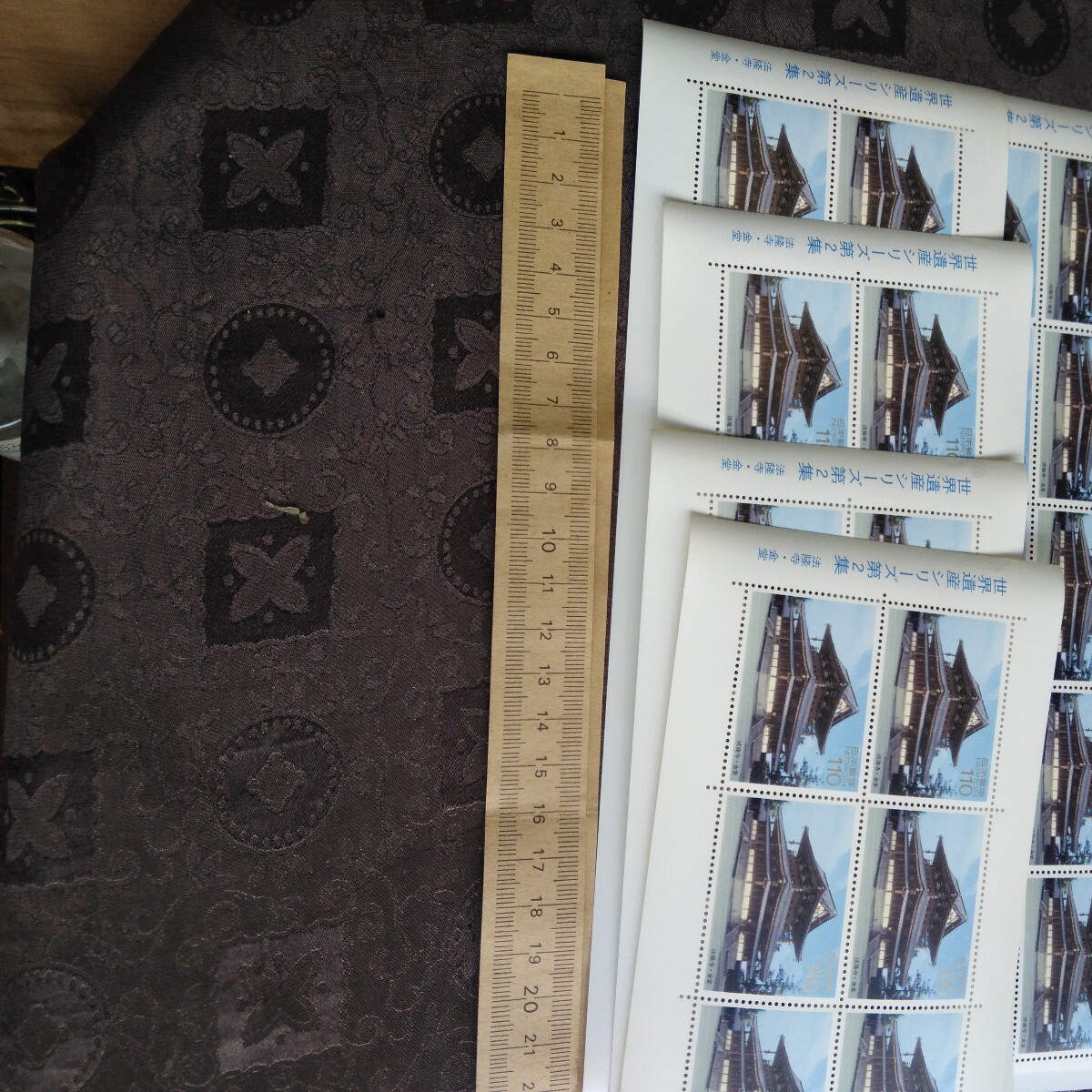 記念切手世界遺産シリーズ8シート額面9100円の画像2