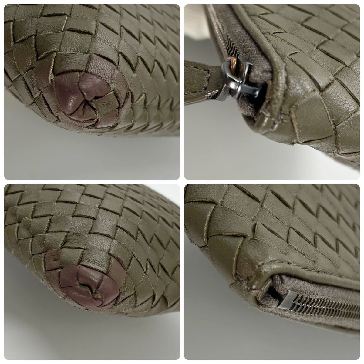 新品同様/定価20万 BOTTEGA VENETA ボッテガヴェネタ セカンドバッグ クラッチバッグ メンズ イントレチャート 本革 レザー ビジネス 茶色_画像5