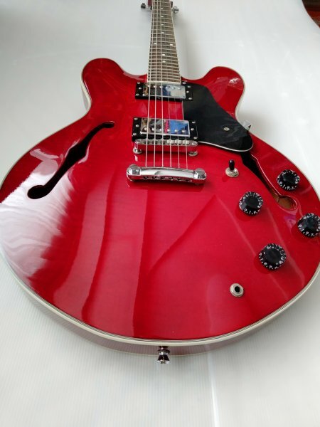 Tony Smith ES-335 タイプ セミアコースティックギター 中古・美品の画像6