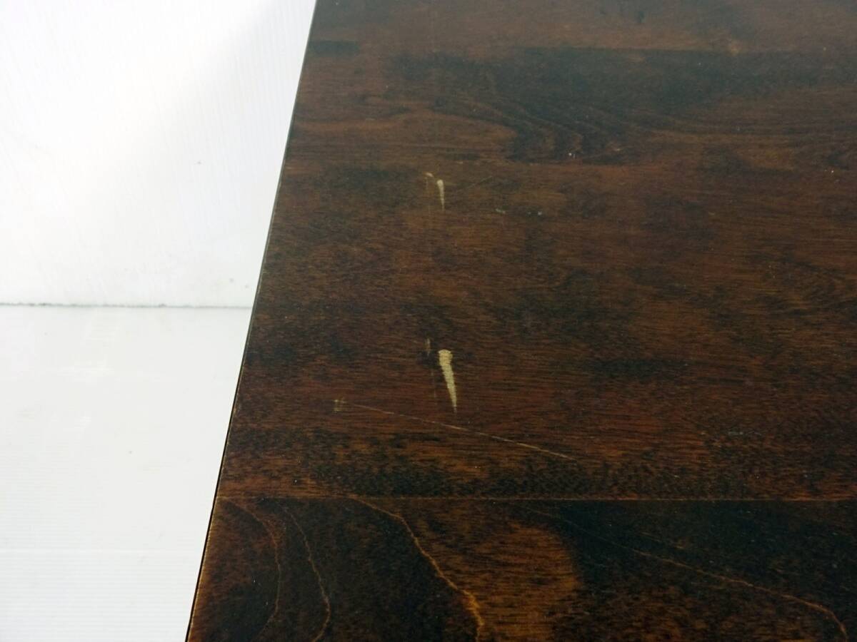 北海道民芸家具 ◆ 樺材 無垢材 天然木 折りたたみ 座卓 ローテーブル 文机 ◆ 管44807の画像3