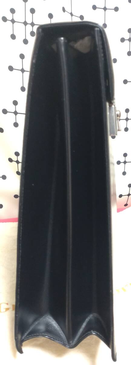 【イタリア製 '90s ジャンフランコ・ロッティ ブリーフケース】ボックスカーフ メンズ 鞄 黒 ブラック 