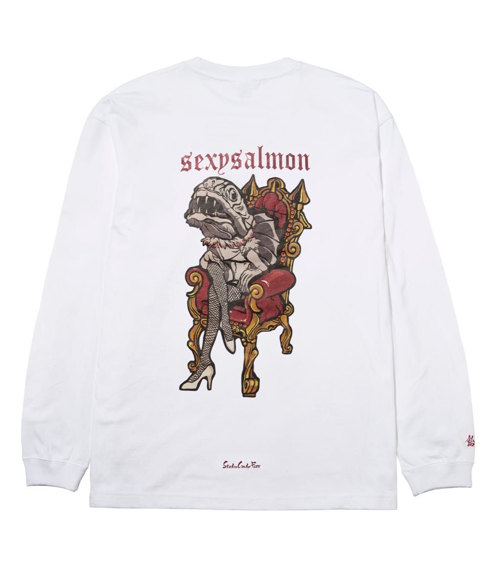 Candy Foxx 初回限定1000着 Tシャツ SEXY SALMON L/S T-Shirt  白　Repezen Foxx