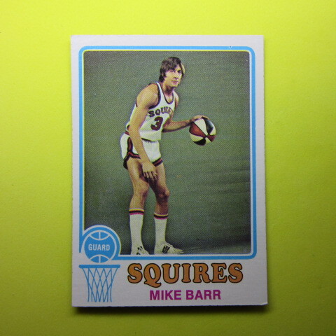 NBA 1973-74 Topps #198 Mike Barr_左上に凸跡、コーナーに傷みがあります。