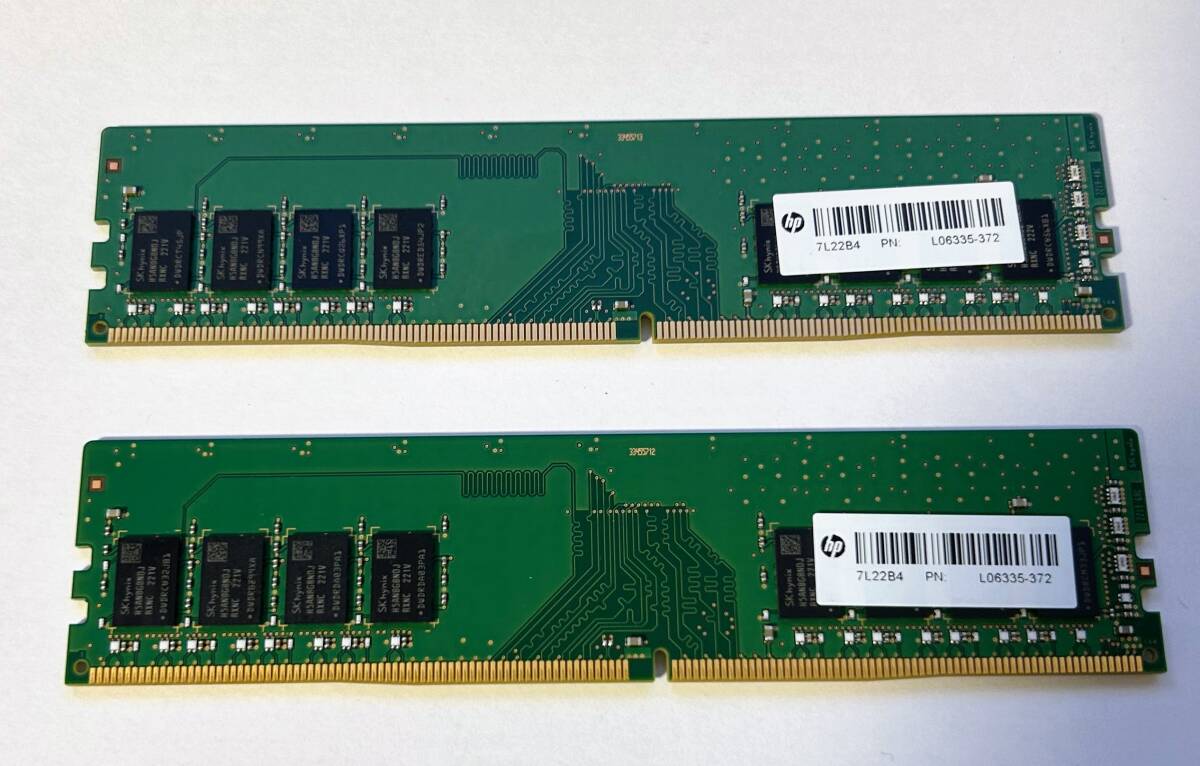 デスクトップ用メモリ　SK hynix PC4-25600 (DDR4-3200AA) 8GBｘ2枚　型番：HMA81GU6DJR8N-XN　②_画像2