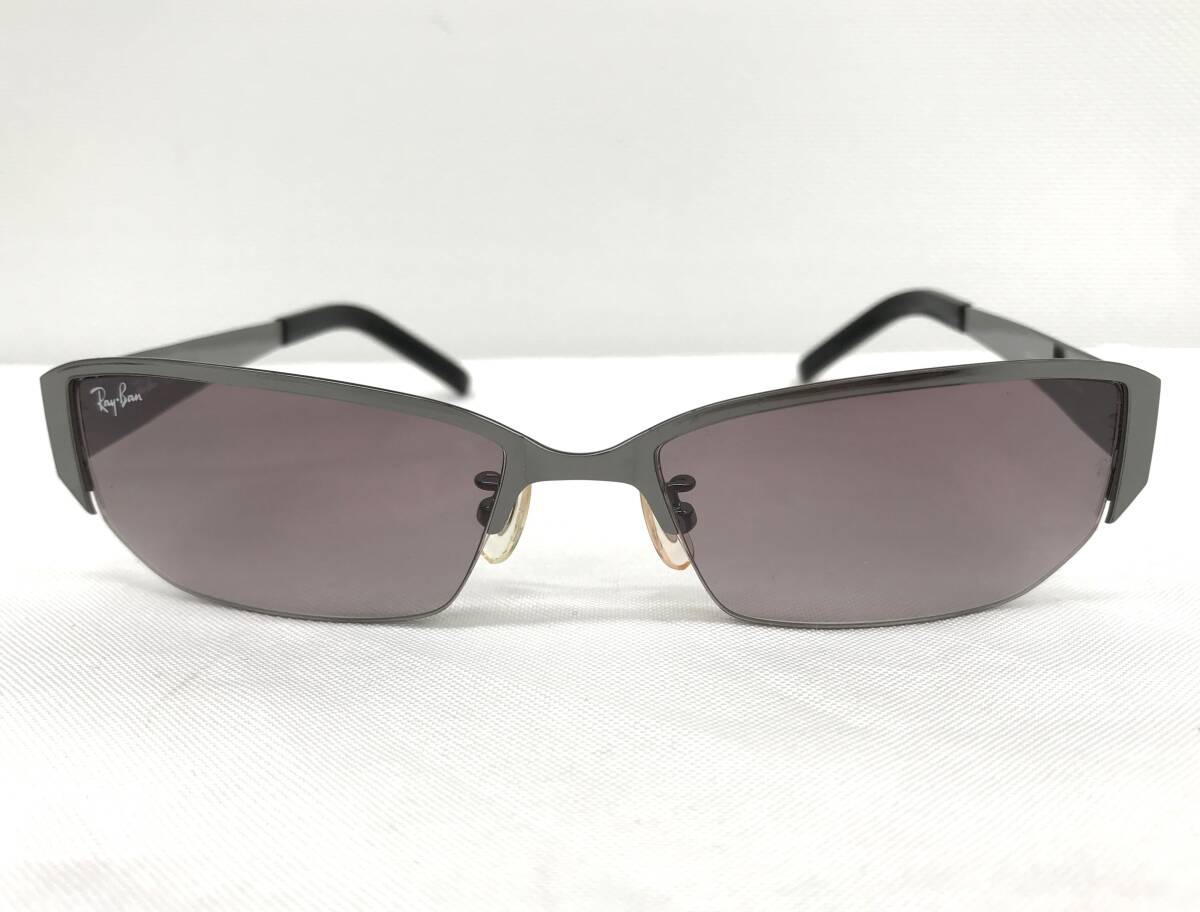 3T-004 新品 未使用 サングラス ハーフリム ブランド Ray Ban レイバン 55□16-145 女性 レディース 男性 メンズ オシャレ シンプル_画像2