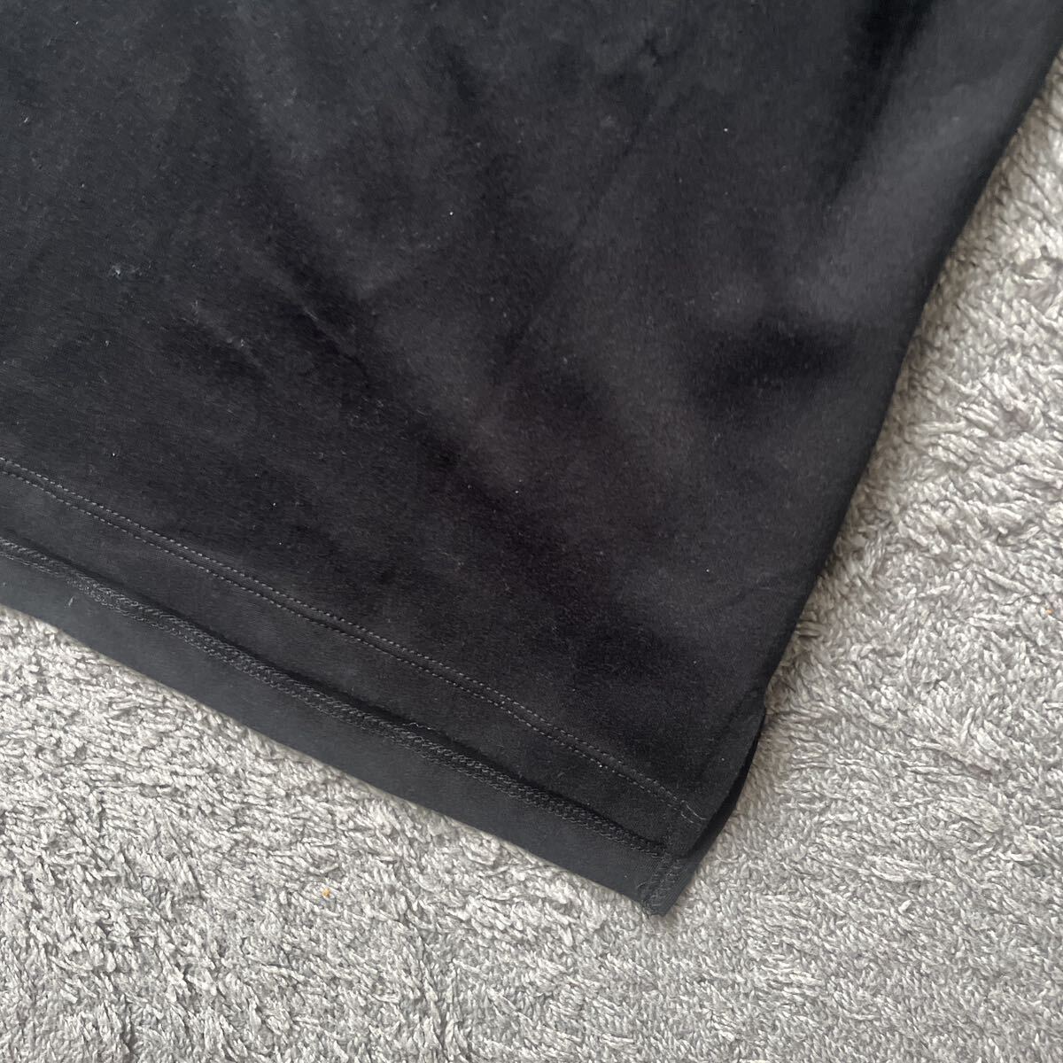 オーガニックコットンポッケ付き無地シンプル半袖Tシャツ黒L★新品4_画像2