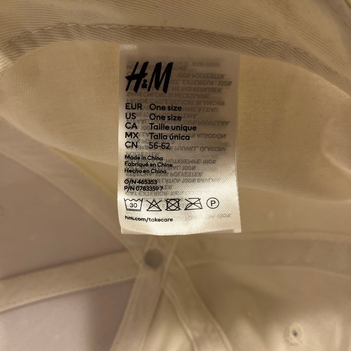 H &M  キャップ ネイビー