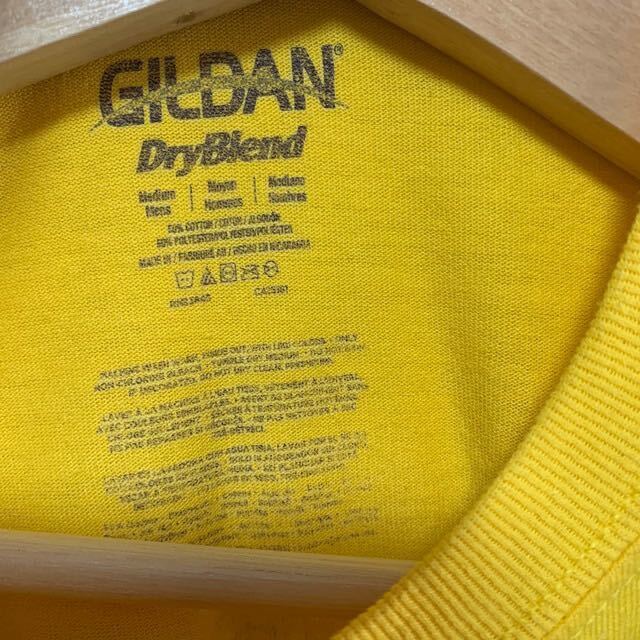 輸入古着 MMM アドバタイジング Tシャツ イエロー 敬老団体 スニーカー GILDAN ギルダン_画像7