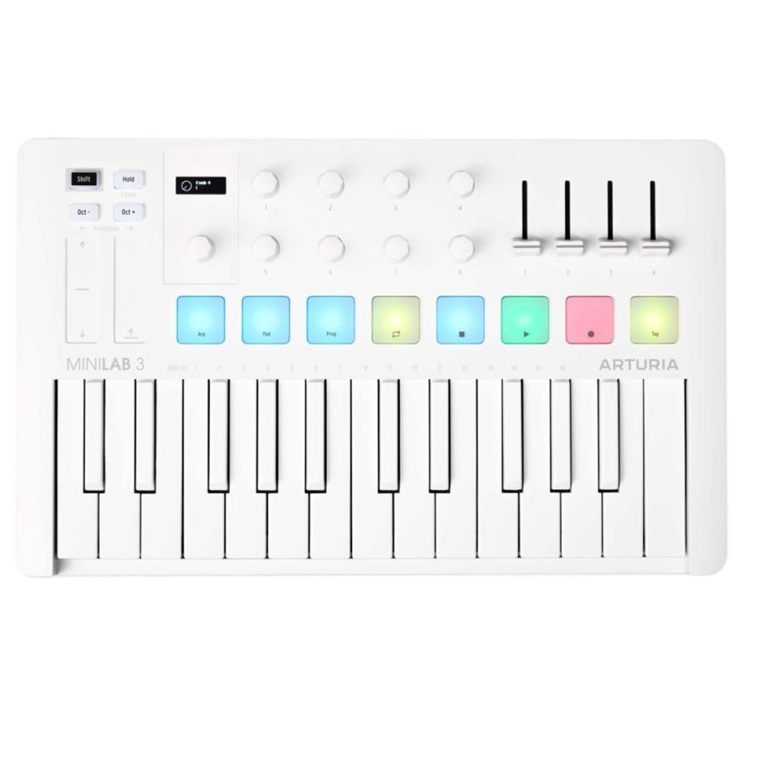 ◆ ARTURIA MiniLab 3 Alpine White USB-MIDI ミニ鍵盤 25鍵 USBキーボード 特価品 店頭展示品_画像1