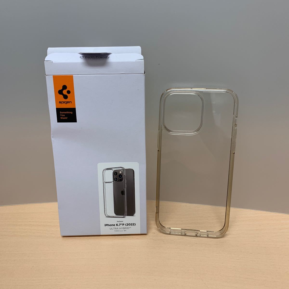 y030506m Spigen iPhone 14 Pro Max ケース クリア ストラップホール TPU バンパーケース 2重構造 米軍MIL規格取得 耐衝撃 