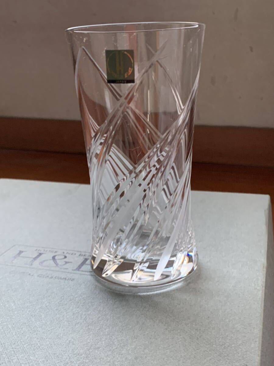 未使用★ＨＯＹＡ Ｈ＆Ｂ カットグラス6個 クリスタル グラスウェアー ビールグラス の画像2