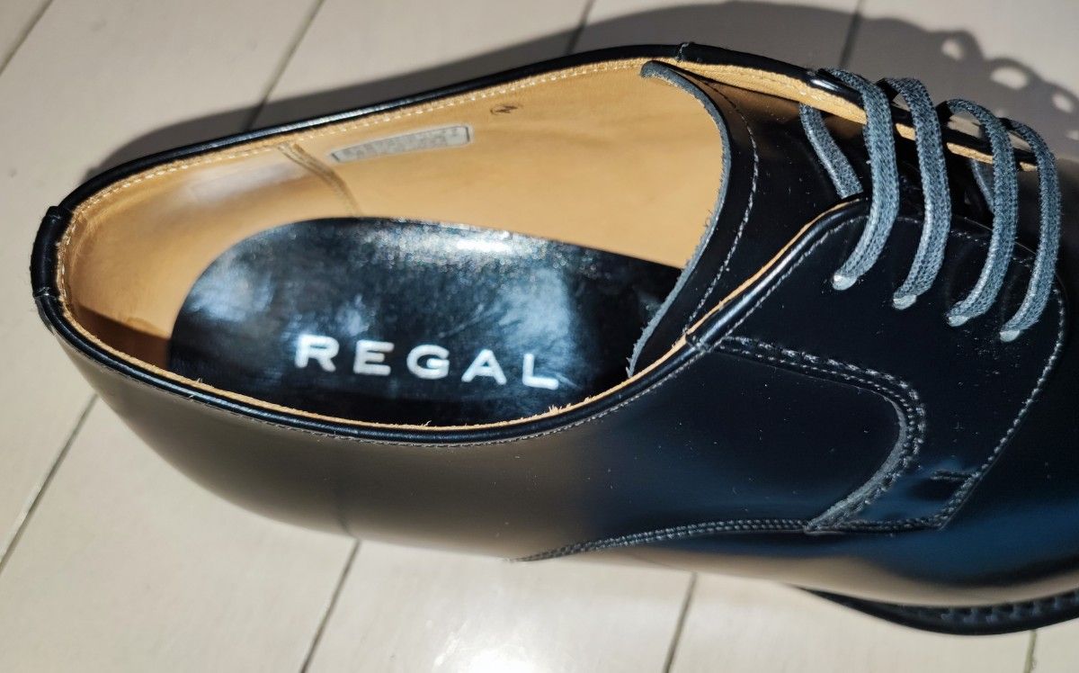 【新品未使用】REGAL リーガル 121R ブラック 日本製 made in Japan 黒 本革 紳士靴 プレーントゥ 革靴