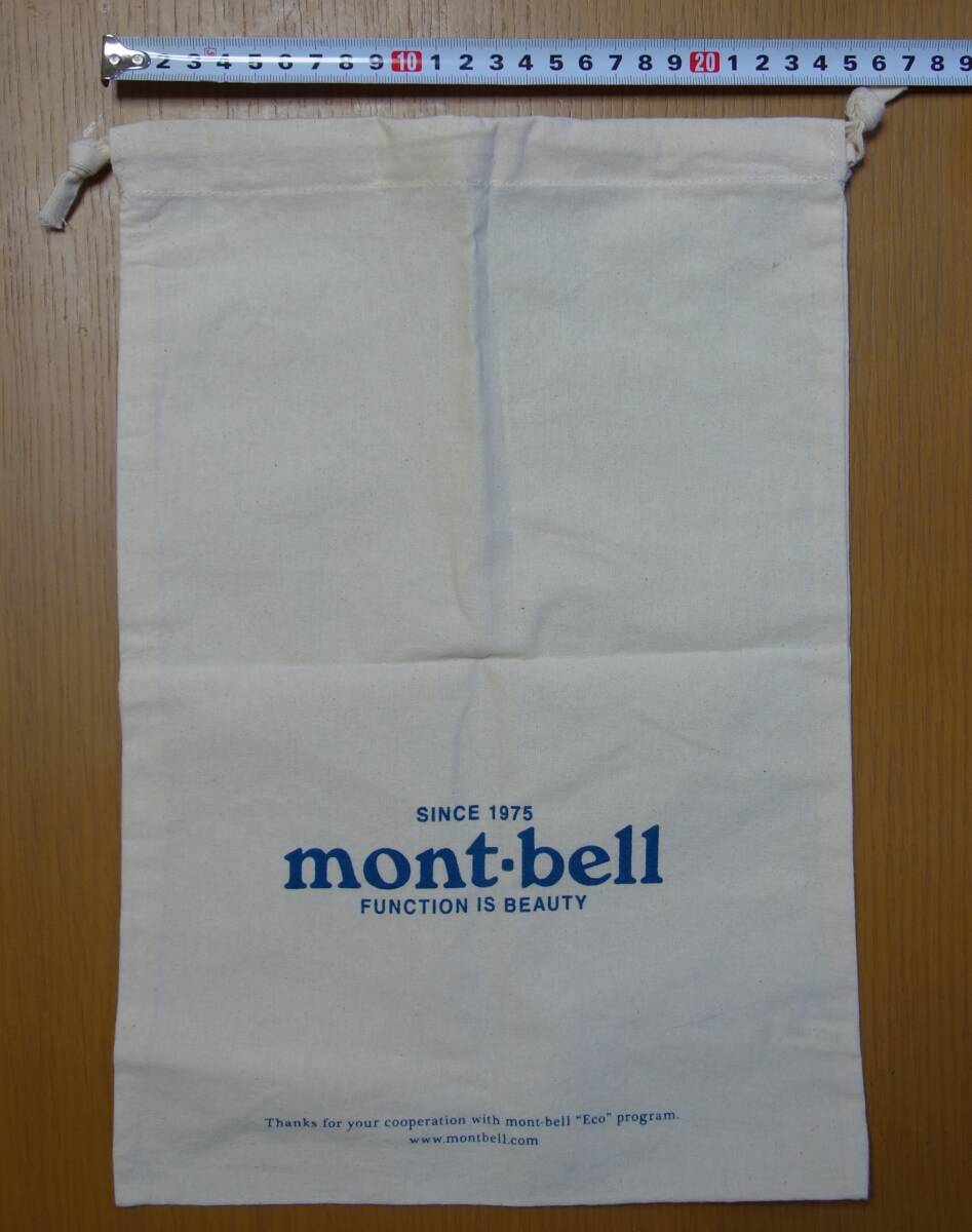 モンベル mont-bell コットン巾着袋 未使用の画像1