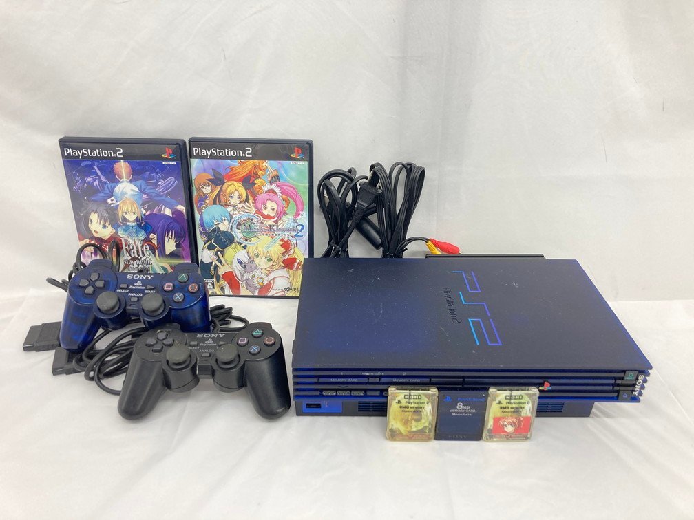 SONY PlayStation2 本体 SCPH-50000/コントローラー/メモリーカード/ソフト　おまとめ【CBBB1065】_画像1