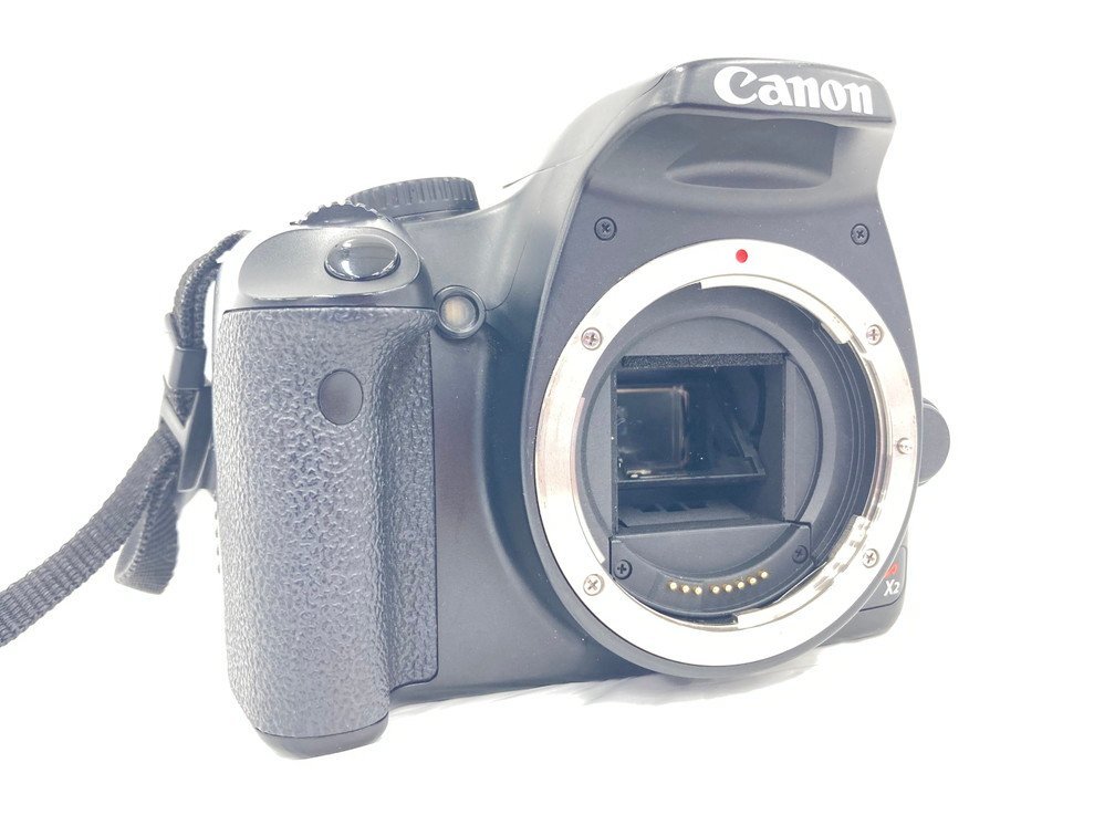 Canon　キヤノン　EOS Kiss X2 + EF-S 18-55/3.5-5.6 IS　通電確認済み【CBBA3001】_画像2