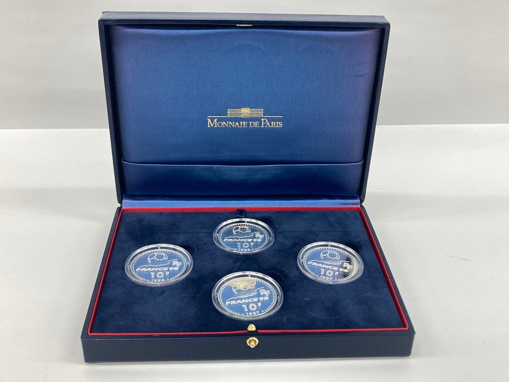 フランスワールドカップ公式記念コイン 1998年 銀貨4枚セット【CCAY7064】_画像8