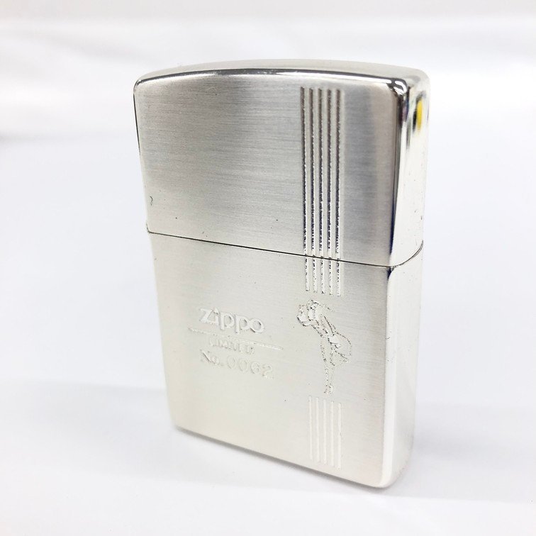 ZIPPO ジッポ ライター 銀色 ルミナスセット ケース付き【CBBB6009】_画像2