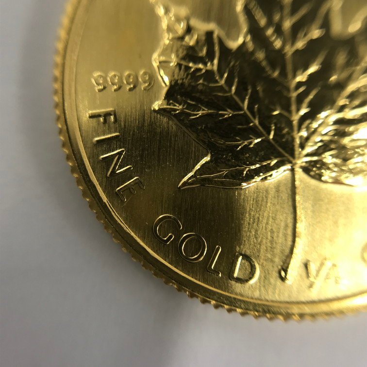 K24　金貨幣　カナダ　メイプルリーフ金貨　10ドル　重量7.8g【CBAS3056】_画像6