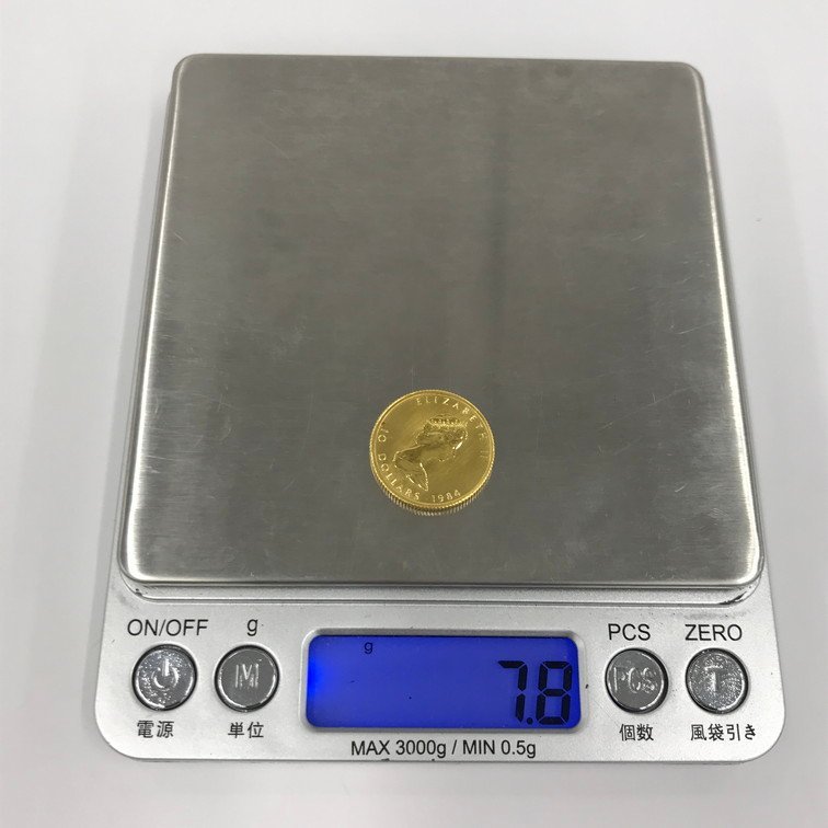 K24　金貨幣　カナダ　メイプルリーフ金貨　10ドル　重量7.8g【CBAS3056】_画像9