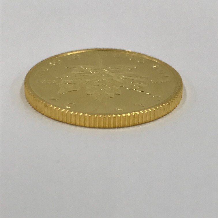 K24　金貨幣　カナダ　メイプルリーフ金貨　10ドル　重量7.8g【CBAS3056】_画像4