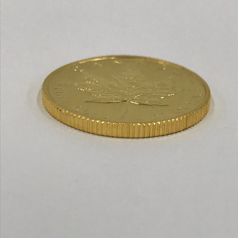 K24　金貨幣　カナダ　メイプルリーフ金貨　10ドル　重量7.8g【CBAS3056】_画像3
