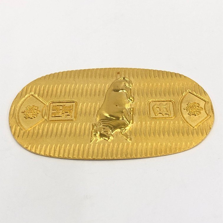 K24　純金小判　干支　丑　999刻印　総重量20.2g【CCAC2086】_画像3