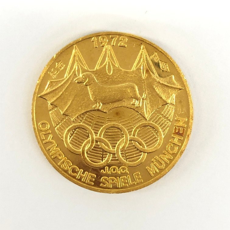 K24　純金メダル　沖縄復帰記念　ミュンヘンオリンピック記念　3枚まとめ　総重量57.8g【CCAD6059】_画像5