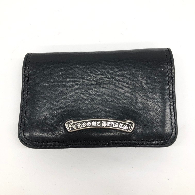 CHROME HEARTS クロムハーツ CARD CASE 2ポケット レザーカードケース【CCAD7075】_画像1