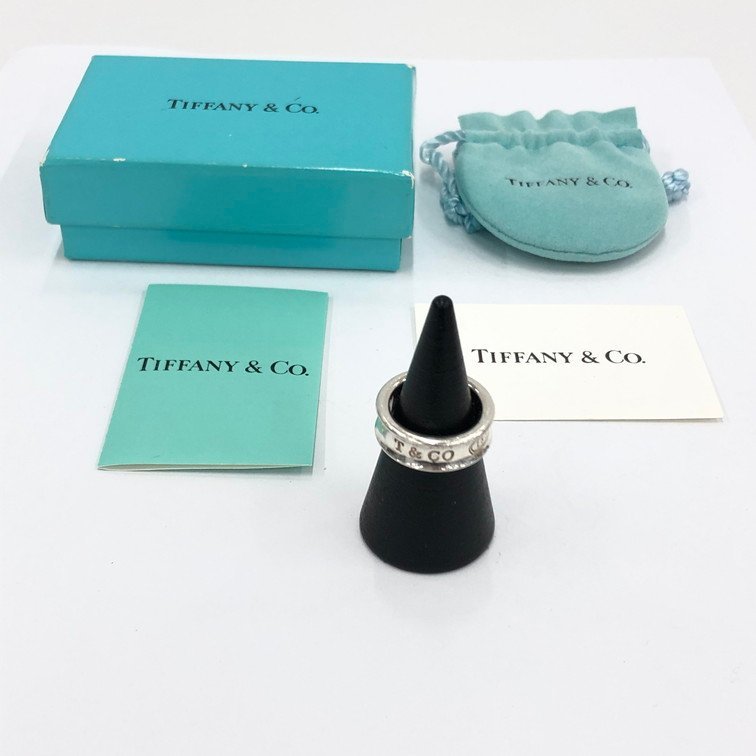 TIFFANY＆Co. ティファニー 925 ナローリング 1837 8号 6.9ｇ 箱付き【CCAH2066】_画像7