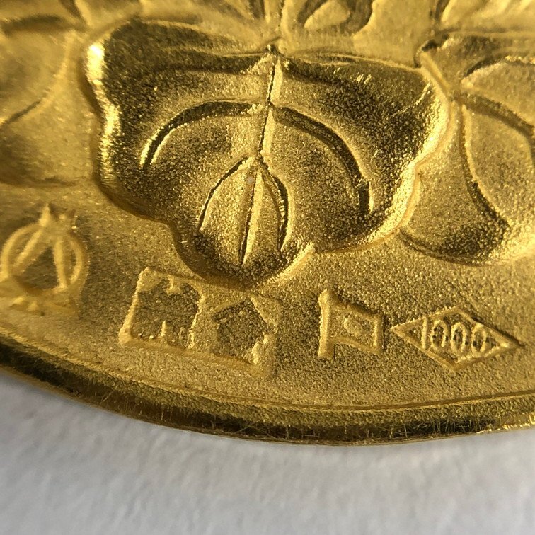 K24 純金 昭和47年 山陽新幹線開通 記念メダル 総重量14.2ｇ【CCAI6018】_画像4