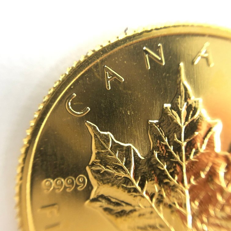 K24IG カナダ メイプルリーフ金貨 1/4oz 総重量7.7g【CCAI2029】_画像7