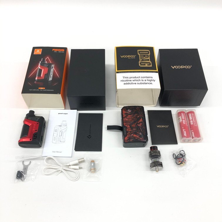 Geekvape AEGIS HERO POD KIT / VooPoo DRAG 電子タバコ 2点まとめ 付属品 箱付き 通電〇【CCAM6024】_画像1