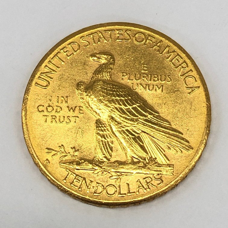 K21.6 インディアン金貨 10ドル 16.5g【CCAN1011】_画像2