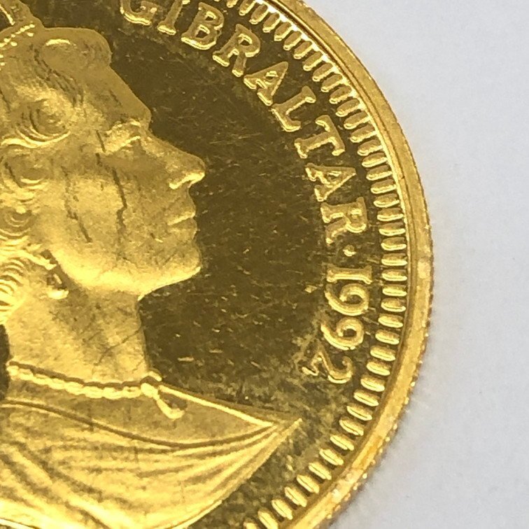 K24 純金 ロイヤルドッグ金貨 ジブラルタル 1/5オンス 6.3g【CCAN1007】_画像7