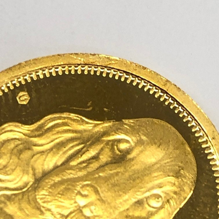 K24 純金 ロイヤルドッグ金貨 ジブラルタル 1/5オンス 6.3g【CCAN1007】_画像8