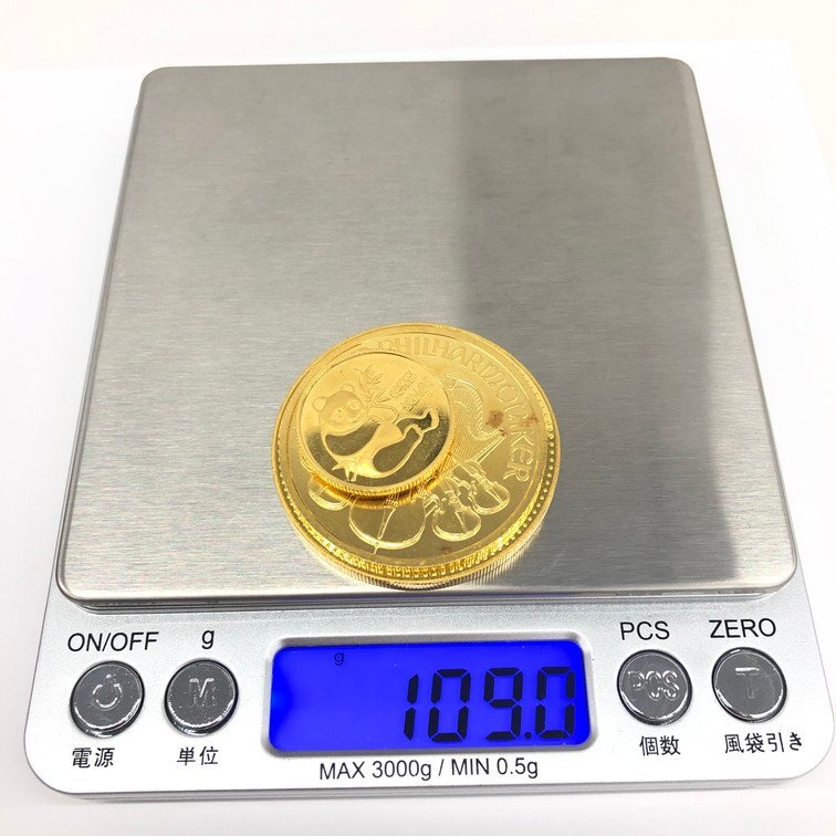 K24IG パンダ金貨/カンガルー金貨/ウィーン金貨 4点 おまとめ 総重量109.0ｇ【CCAO6004】_画像10