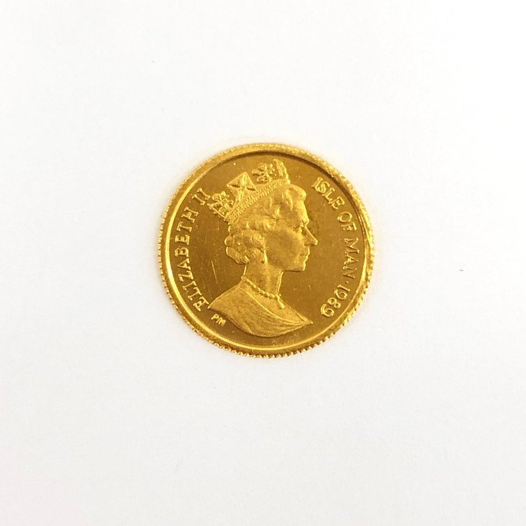 K24IG マン島 キャットコイン Au.1/25oz 金貨 総重量1.3ｇ【CCAN6068】_画像2