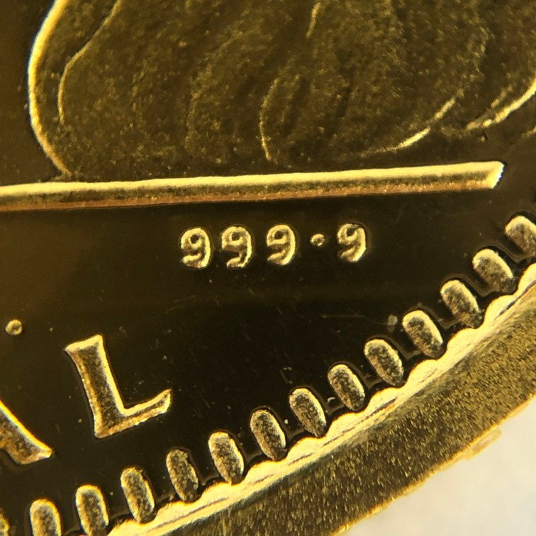 K24 純金 ロイヤルドッグ金貨 ジブラルタル 1/5オンス 6.3g【CCAN1007】_画像5