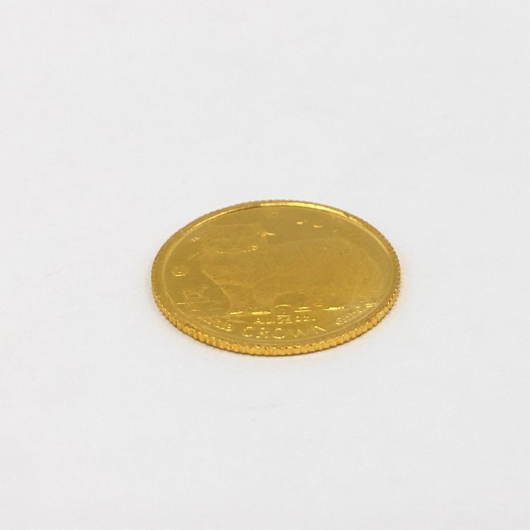 K24IG マン島 キャットコイン Au.1/25oz 金貨 総重量1.3ｇ【CCAN6068】_画像3