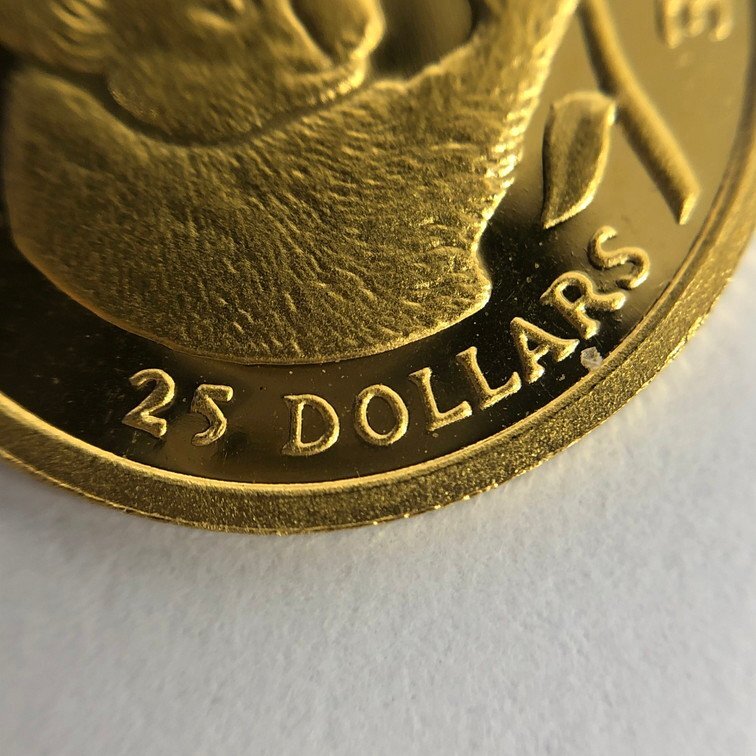 K24 クック諸島 コアラ 25ドル金貨 1/20oz 総重量1.3g【CCAL7058】の画像4