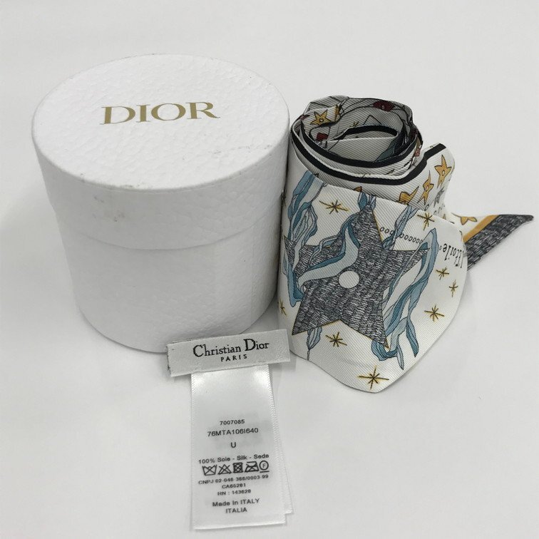 Christian Dior ディオール ミッツァ スカーフ 7007085 76MTA106I640 箱付き【CCAN2031】_画像8