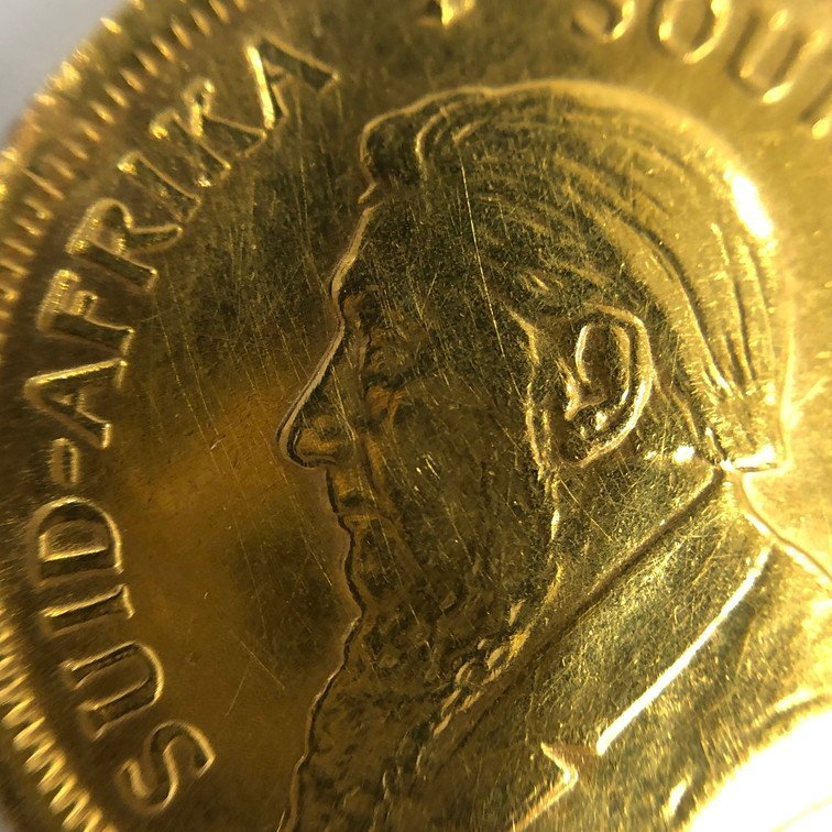 K22 南アフリカ共和国 クルーガーランド金貨 1/10oz 1983 総重量3.4g【CCAC2027】の画像7