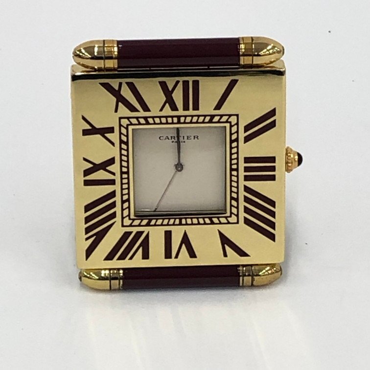 Cartier カルティエ 置き時計 クオーツ 箱あり【CCAS2052】_画像1