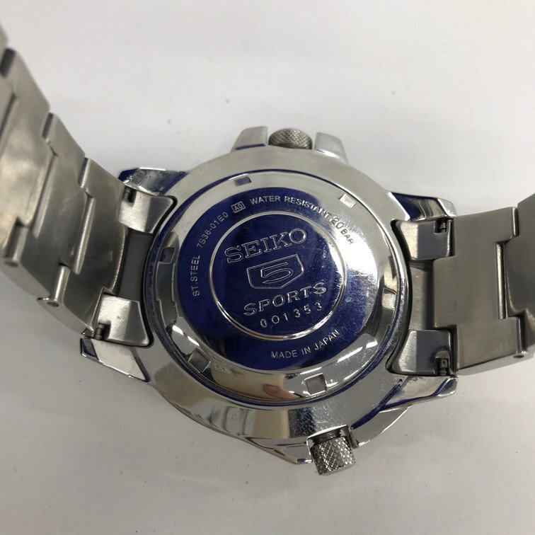 SEIKO セイコー 5SPORTS 5スポーツ 7S36-01E0/0O1353 SS AT 腕時計【CCAS6003】_画像5